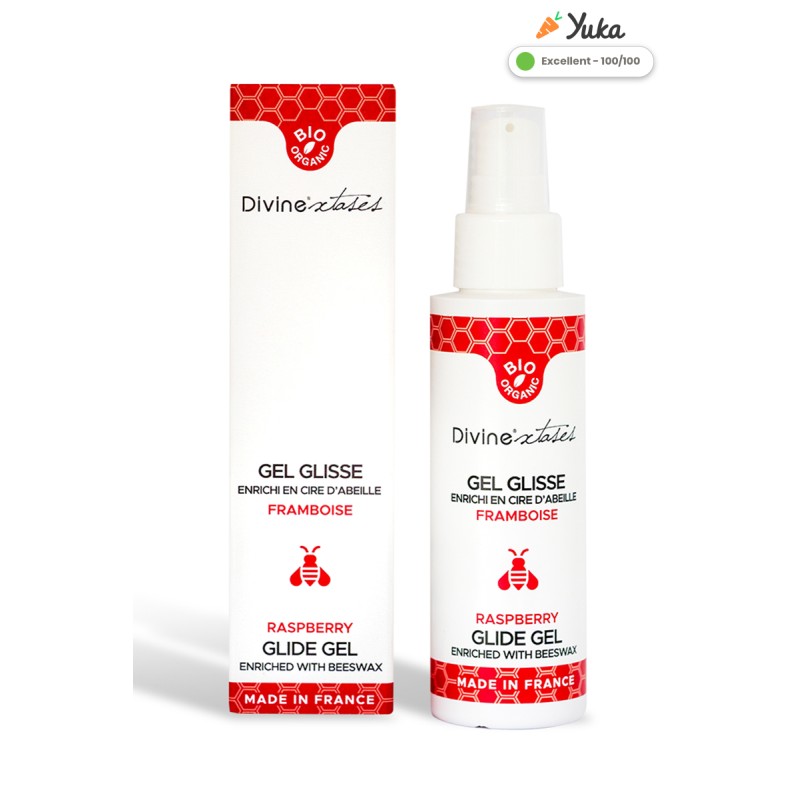 Lubrifiant Bio Framboise Comestible Aloé et Vit.E - 100ml - Divinextases Lubrifiant Bio Framboise Comestible Aloé et Vit.E - 100ml - Divinextases