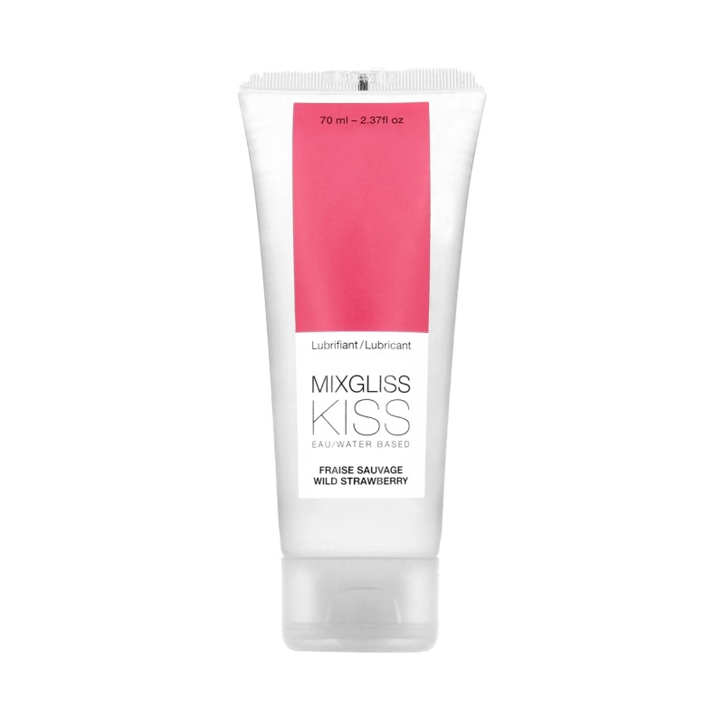 Kiss fraise sauvage 70ml - lubrifiant intime à base d'eau par Mixgliss Kiss fraise sauvage 70ml - lubrifiant intime à base d'eau par Mixgliss