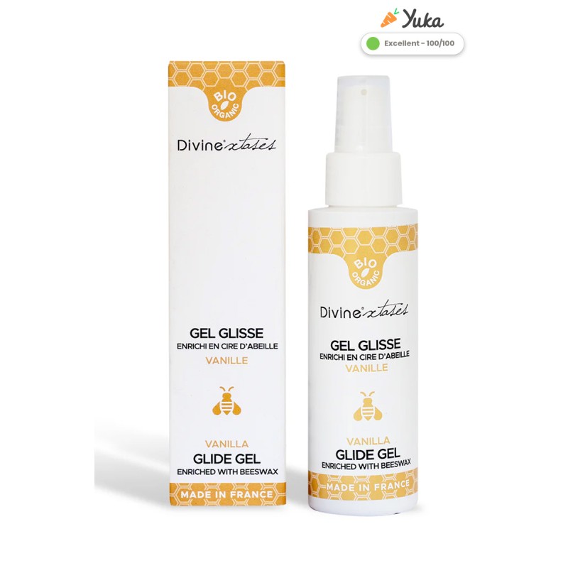 Lubrifiant Bio Vanille - Comestible Aloé et Cire d'abeilles - 100ml - par Divinexstases