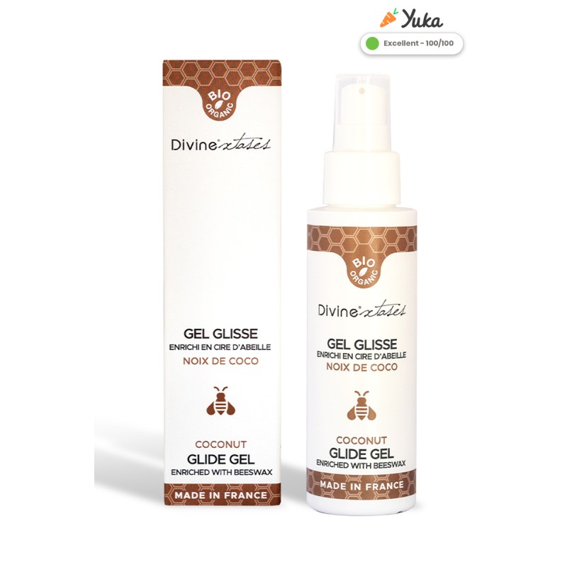 Lubrifiant Bio Coco Comestible Aloé et Cire d'abeille - 100ml - Divinextases