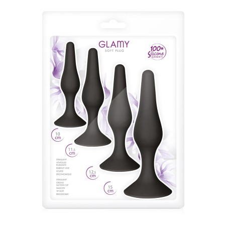 Plug anal soft - Coffret avec 4 - par Glamy