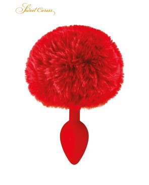 Plug queue de lapin - rouge