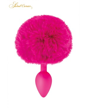Plug queue de lapin - fuchsia