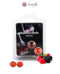 2 Brazilian Balls Baies rouges - Lubrifiant externe et massage à base d'huile par Secret Play