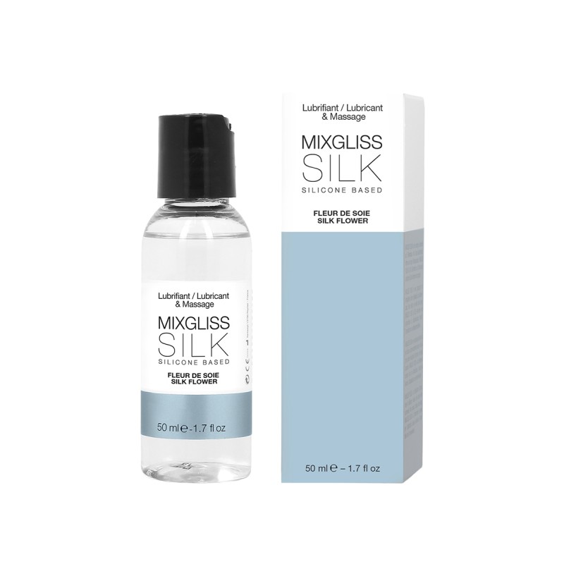 SILK Fleur de soie 50ml - Massage et lubrifiant intime silicone par Mixgliss