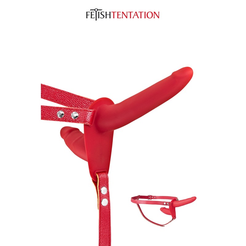Double gode ceinture rouge - par Fetish Tentation
