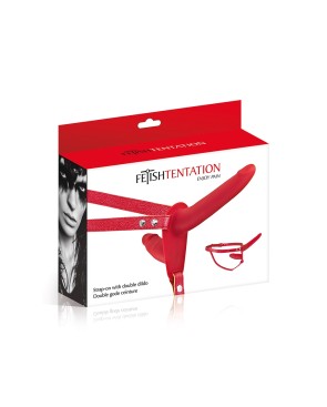 Double gode ceinture rouge - par Fetish Tentation