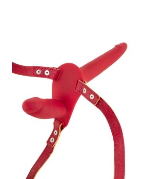 Double gode ceinture rouge - Fetish Tentation