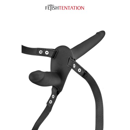 Double gode ceinture noir - par Fetish Tentation