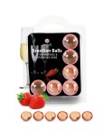 6 Brazilian Balls - fraise & champagne - Lubrifiant externe et massage à base d'huile par Secret Play