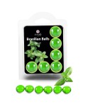 6 Brazilian Balls Menthe - Lubrifiant externe et massage à base d'huile par Secret Play