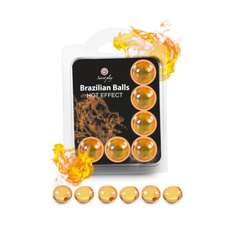 6 Brazilian Balls Effet chaleur - Lubrifiant externe et massage à base d'huile par Secret Play 6 Brazilian Balls Effet chaleur - Lubrifiant externe et massage à base d'huile par Secret Play