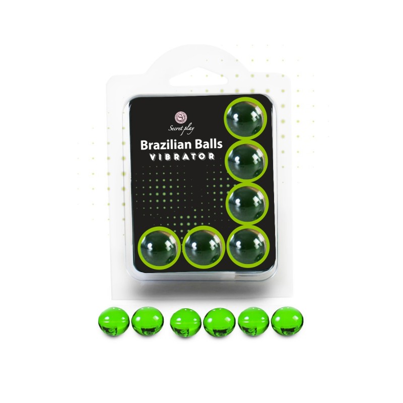 6 Brazillian balls effet vibrator - Lubrifiant externe et massage à base d'huile par Secret Play 6 Brazillian balls effet vibrator - Lubrifiant externe et massage à base d'huile par Secret Play