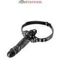 Bâillon double gode black Unisexe - par Fetish Tentation Bâillon double gode black Unisexe - par Fetish Tentation