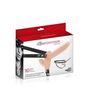 Double gode ceinture chair vibrant - Fetish Tentation