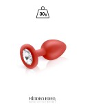 Plug anal Bijou silicone rouge S - par Hidden Eden Plug anal Bijou silicone rouge S - par Hidden Eden