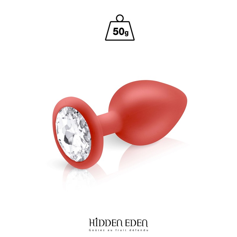 Plug anal Bijou silicone rouge M - par Hidden Eden