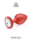 Plug anal Bijou silicone rouge M - par Hidden Eden Plug anal Bijou silicone rouge M - par Hidden Eden