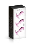 Set 3 plugs anal en verre n.17 PINK - par Glossy Toys