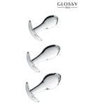 Set 3 plugs anal en verre n.17 - par Glossy Toys Set 3 plugs anal en verre n.17 - par Glossy Toys