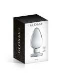 Plug anal verre n° 25 Clear - Initiés 5cm Généreux - par Glossy Toys