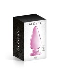 Plug anal verre n° 26 Pink -  Initiés 5 cm Généreux - par Glossy Toys