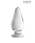 Plug anal verre n° 26 Clear - Initiés 5cm Généreux - par Glossy Toys