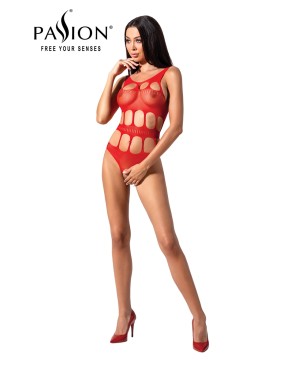 Body ouvert résille BS083 - Rouge