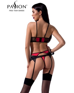 Ensemble à jarretelles Scarlet rouge - lingerie par Passion
