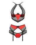Ensemble à jarretelles Scarlet rouge - lingerie par Passion