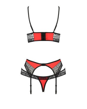 Ensemble à jarretelles Scarlet rouge - Passion