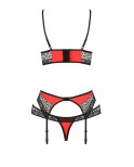 Ensemble à jarretelles Scarlet rouge - lingerie par Passion