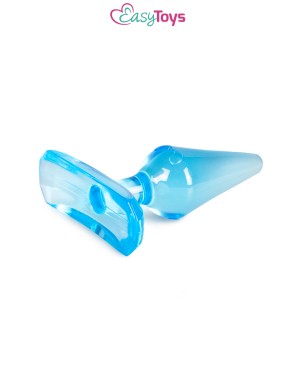 Mini plug anal bleu - Petit, doux, flexible 7x2,5 cm - par EasyToyss