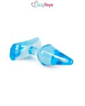 Mini plug anal bleu - Petit, doux, flexible 7x2,5 cm - par EasyToyss