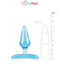 Mini plug anal bleu - Petit, doux, flexible 7x2,5 cm - par EasyToyss