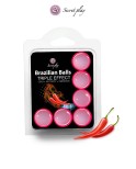 6 Brazilian Balls triple effets - Lubrifiant externe à base d'huile par Secret Play 6 Brazilian Balls triple effets - Lubrifiant externe à base d'huile par Secret Play