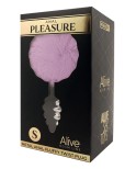 Plug anal métal Fluffy Twist S mauve - par Alive