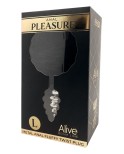 Plug anal métal Fluffy Twist L noir - par Alive Plug anal métal Fluffy Twist L noir - par Alive