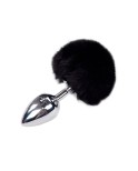Plug anal métal Fluffy L noir - par Alive