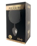 Plug anal métal Fluffy L noir - par Alive