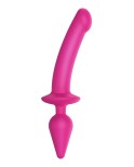 Gode et Plug 2-en-1 Switch Plug-In Realistic XXL FUCHSIA par Strap-On-Me