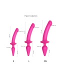 Gode et Plug 2-en-1 Switch Plug-In Realistic XXL FUCHSIA par Strap-On-Me