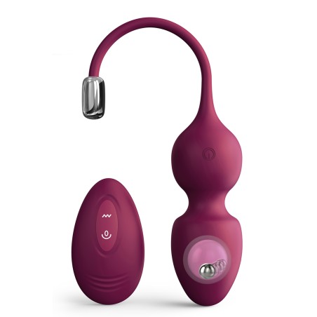 Love balls télécommandées bordeaux - Geisha - par Dorcel