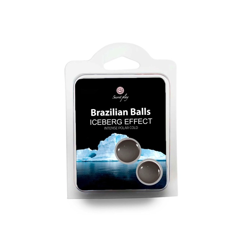 2 Brazilian balls Effet Iceberg - Lubrifiant externe et massage à base d'huile par Secret Play