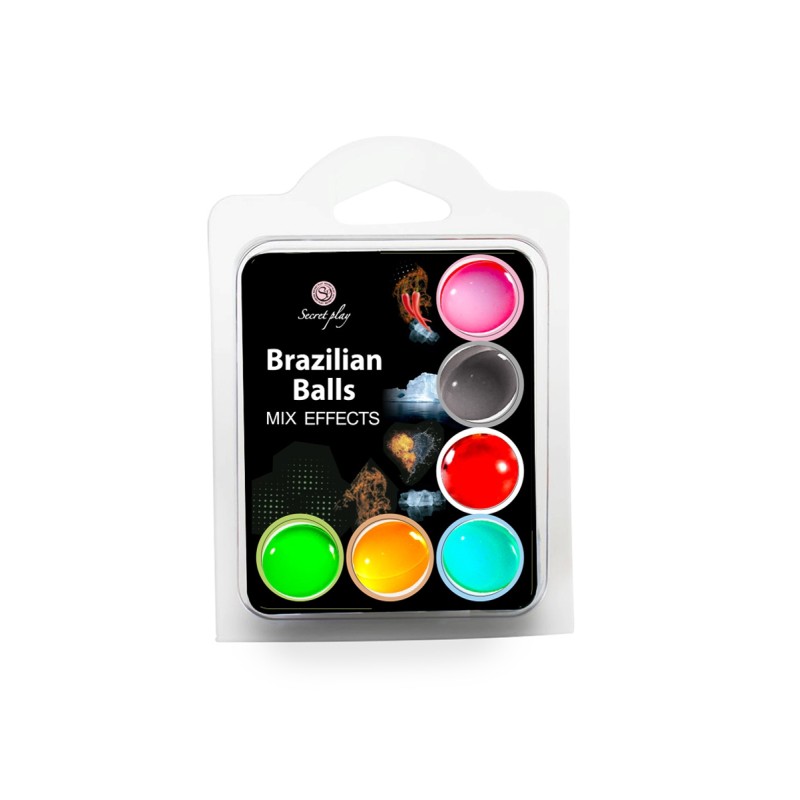 6 Brazilian balls avec effets différents - Lubrifiant externe et massage à base d'huile par Secret Play 6 Brazilian balls avec effets différents - Lubrifiant externe et massage à base d'huile par Secret Play
