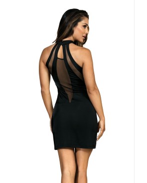 Robe noire V-9269 - lingerie par Axami