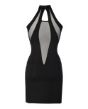 Robe noire V-9269 - lingerie par Axami Robe noire V-9269 - lingerie par Axami