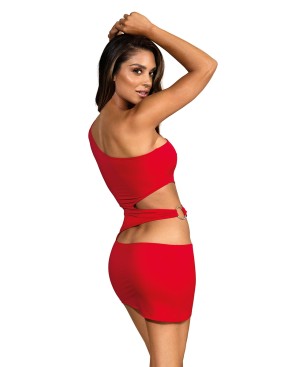 Robe rouge V-9249 - lingerie par Axami