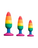 Plug anal arc en ciel Hiperloo M - par Wooomy