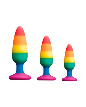 Plug anal arc en ciel Hiperloo L - par Wooomy